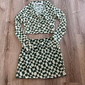 Green and White Checkered Set from Nectar Clothing